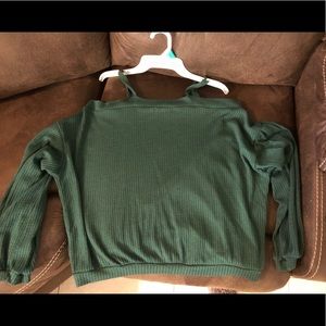 Open shoulder sweater